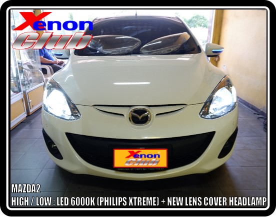 LENS COVER HEADLAMP MAZDA2 09-14