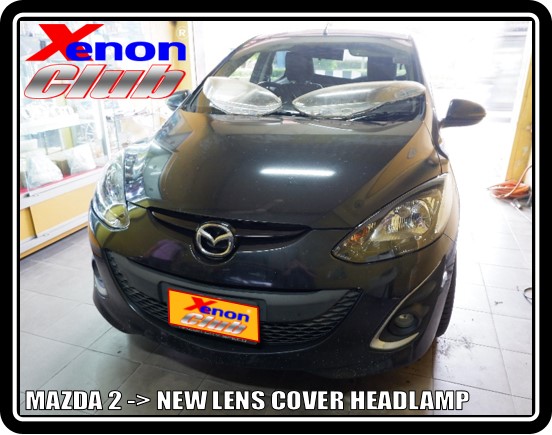 LENS COVER HEADLAMP MAZDA2 09-14