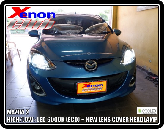 LENS COVER HEADLAMP MAZDA2 09-14