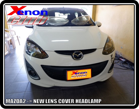 LENS COVER HEADLAMP MAZDA2 09-14
