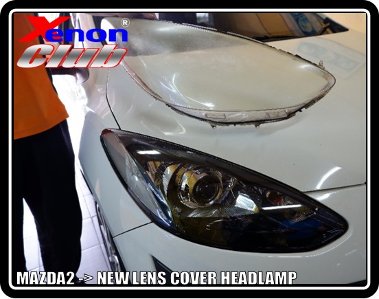 LENS COVER HEADLAMP MAZDA2 09-14
