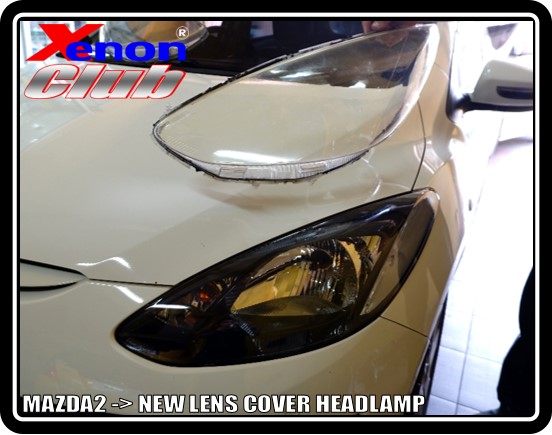 LENS COVER HEADLAMP MAZDA2 09-14
