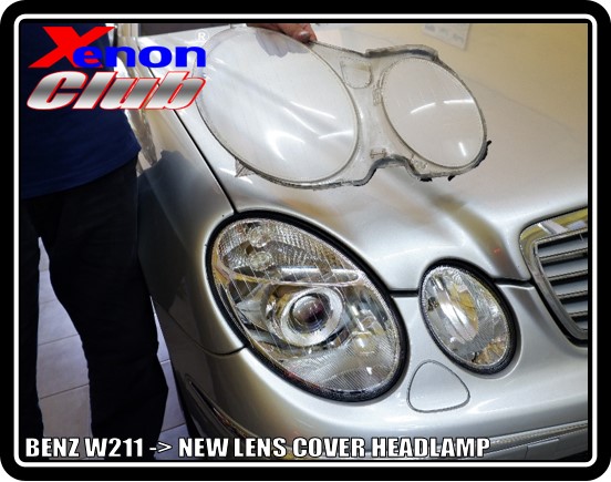 LENS COVER HEADLAMP BENZ W211 FACELIFT