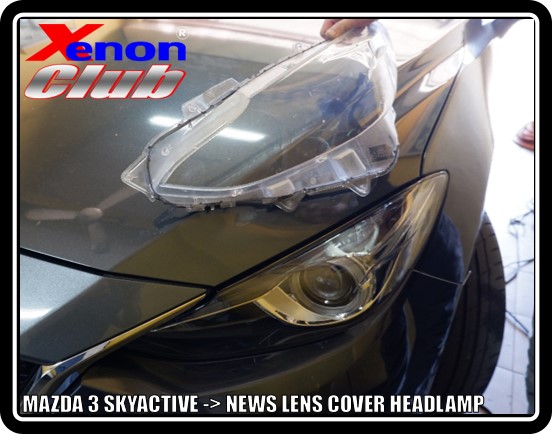 LENS COVER HEADLAMP MAZDA3 14-16