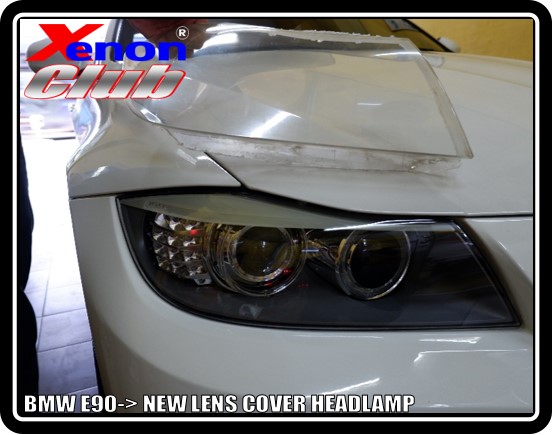 LENS COVER HEADLAMP BMW E90