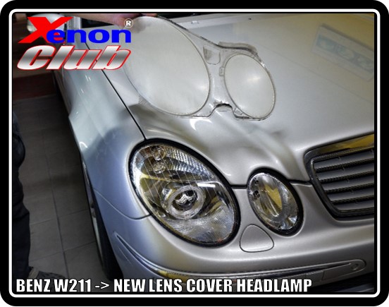 LENS COVER HEADLAMP BENZ W211 FACELIFT