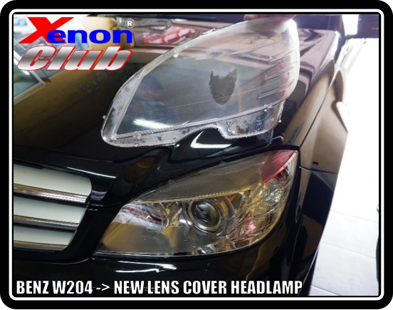 LENS COVER HEADLAMP BENZ W204