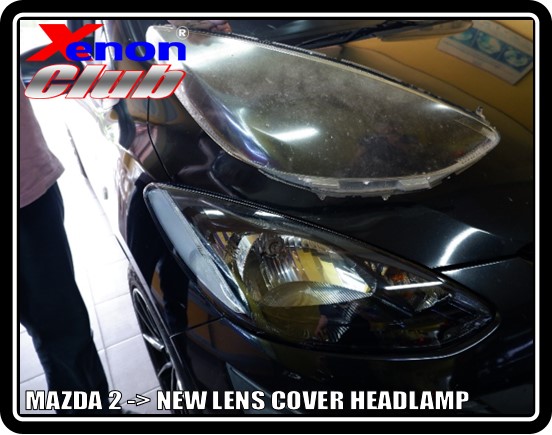 LENS COVER HEADLAMP MAZDA2 09-14