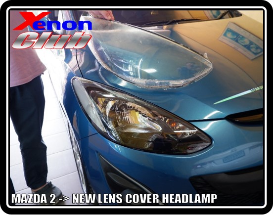 LENS COVER HEADLAMP MAZDA2 09-14