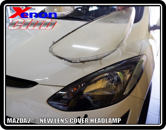 LENS COVER HEADLAMP MAZDA2 09-14